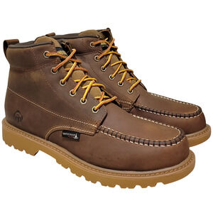 Wolverine Floorhand Moc Toe 6" Waterproof Work Boots Size US 11M Tan Leather FPN
